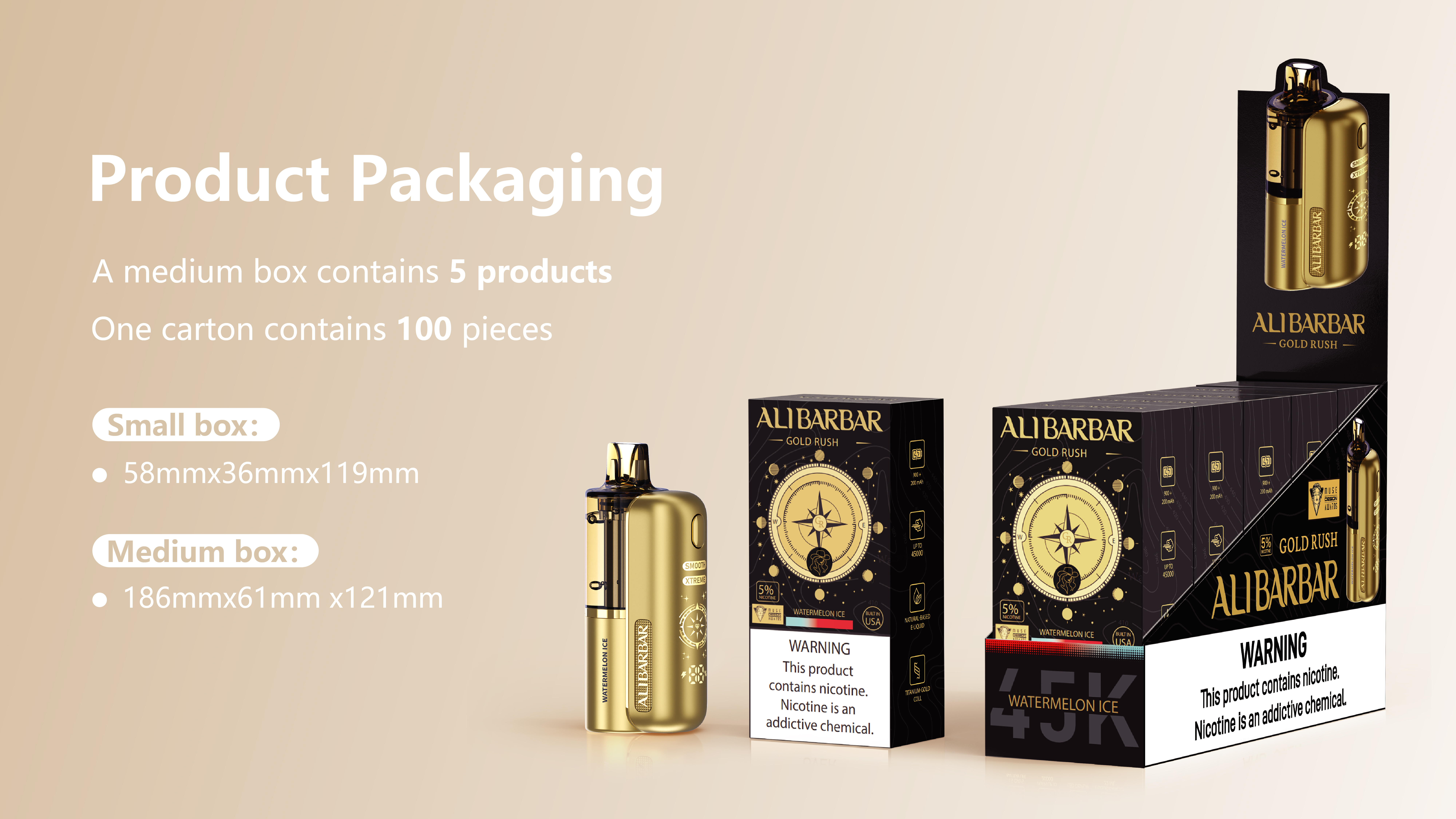 GOLD RUSH Product Packaging